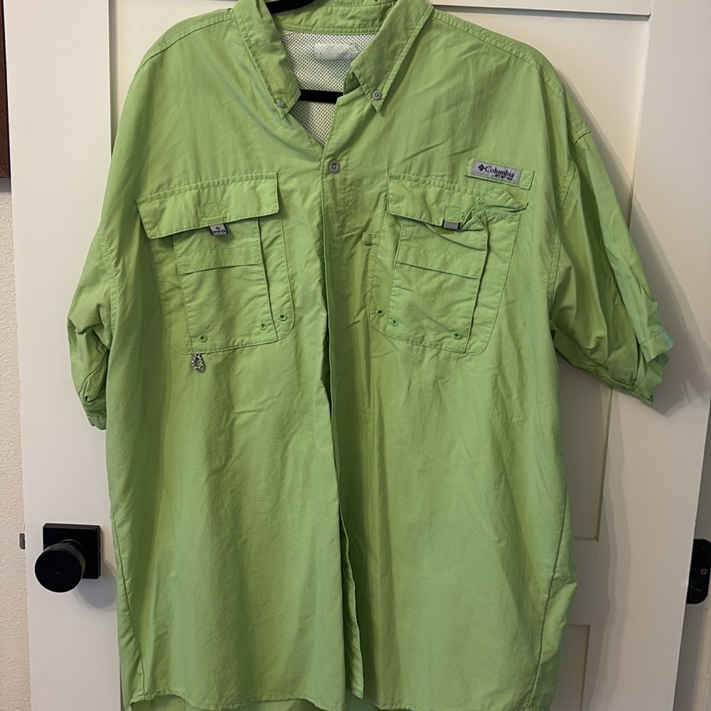 Columbia Light Green Outdoor Shirt